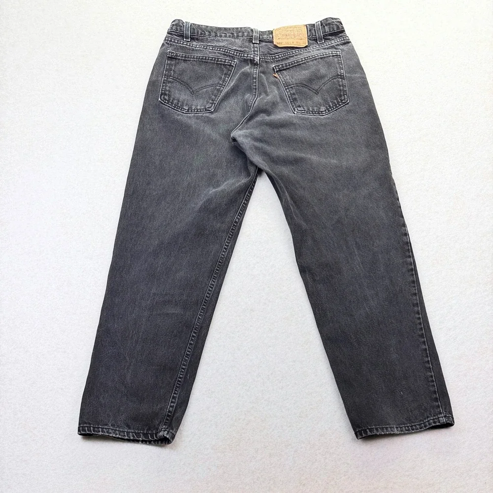 Levi's 555 Relaxed Fit Jeans *34x30 Made In USA Black Vintage Orange Tab 90s VTG